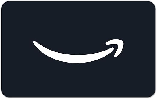 Dunkler Amazon eGift-Gutschein mit weißem Smile-Logo
