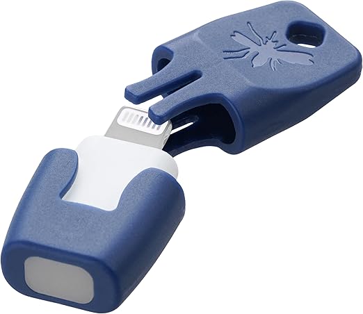 Blau-weißer Insektenstichheiler mit Lightning-Stecker fürs iPhone