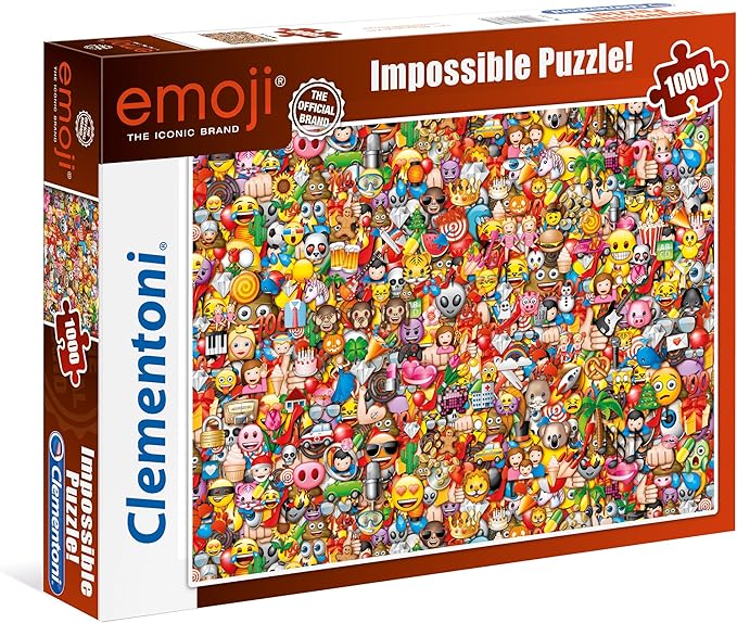 Clementoni Impossible Puzzle mit 1000 Teilen und buntem Emoji-Motiv