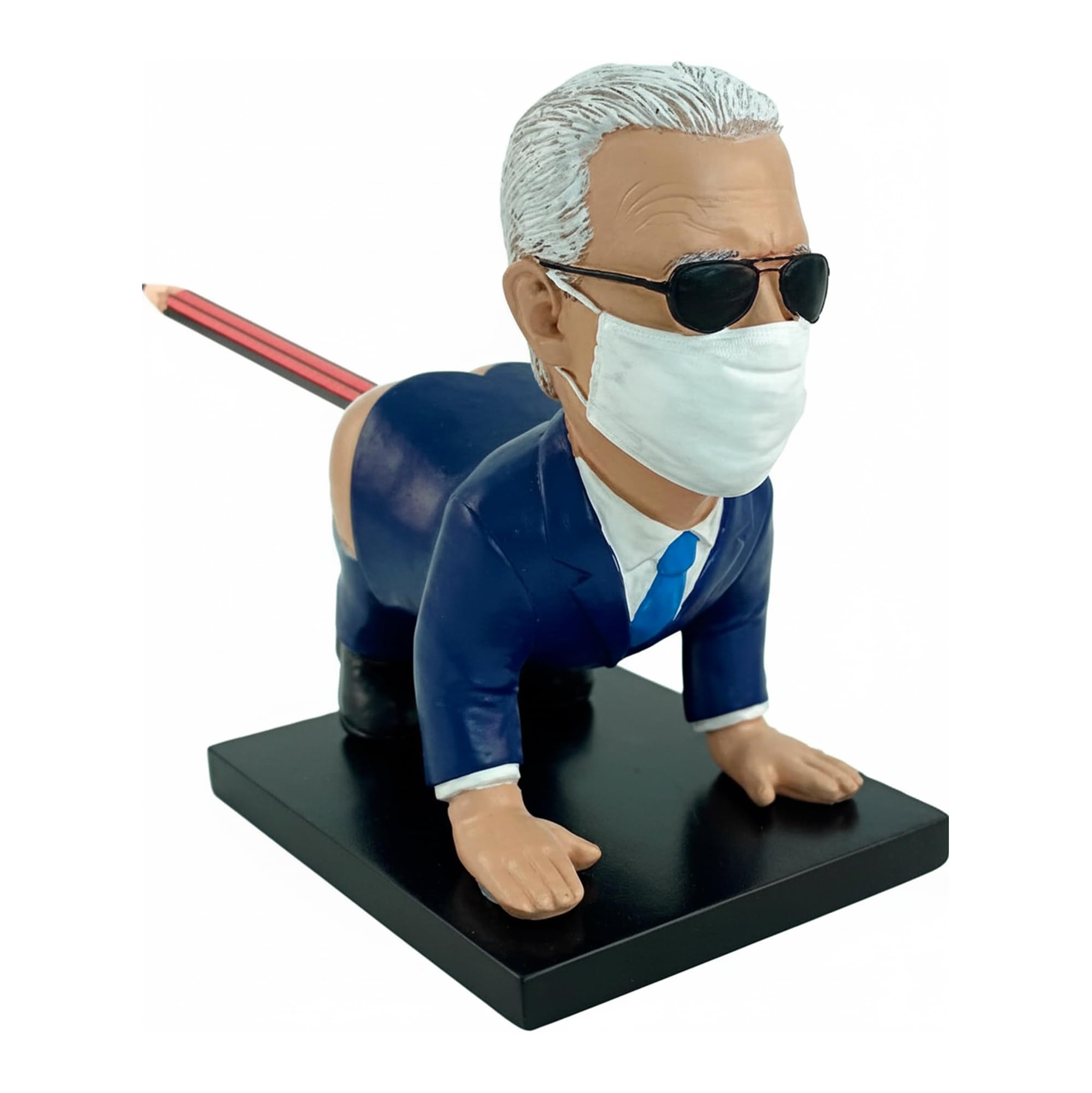Satirischer Stifthalter im Biden-Look als Streichartikel für den Schreibtisch