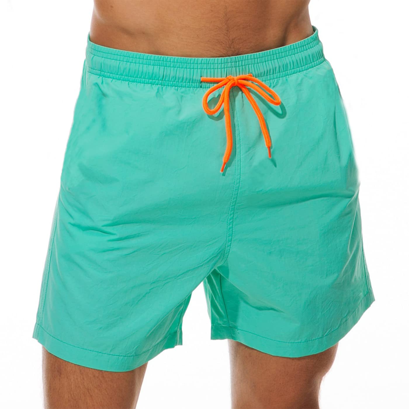 Cyanblaue Badehose als Scherzartikel, der sich im Wasser auflöst, Größe XX-Large