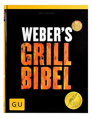 Kochbuch Weber's Grillbibel mit schwarzem Cover und Flammenmotiv